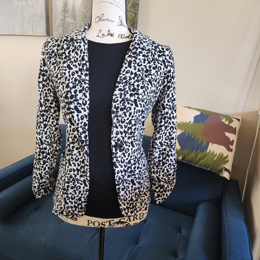 Leopard Print Blazer
